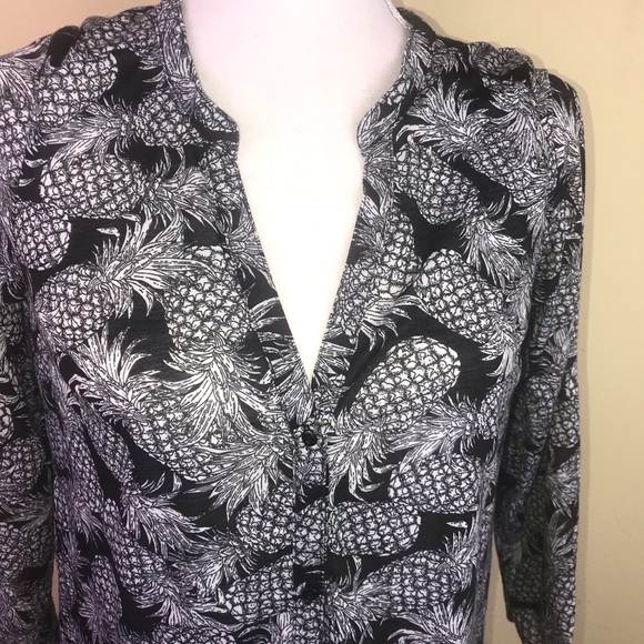 H&M Pineapple Print Button-down Nightgown - Picture 4 of 7